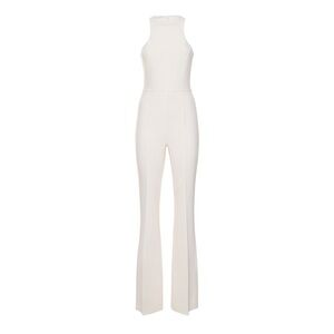 Michael Kors Collection Cream Halter Jumpsuit